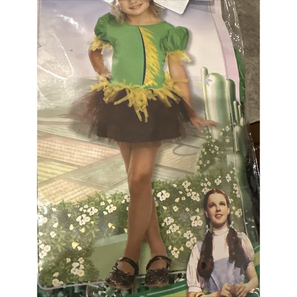NWT Wizard of Oz Scarecrow Tutu Halloween Medium 8-10 Child Costume By Rubies - Picture 3 of 6